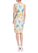Load image into Gallery viewer, Side Bow Sheath Print Dress