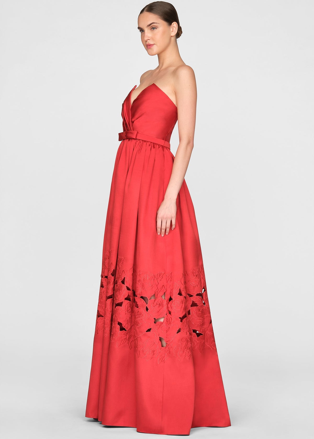LENA EMBROIDERED MIKADO GOWN