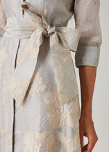 Load image into Gallery viewer, Metallic Floral Jacquard Shirt Waist Gown