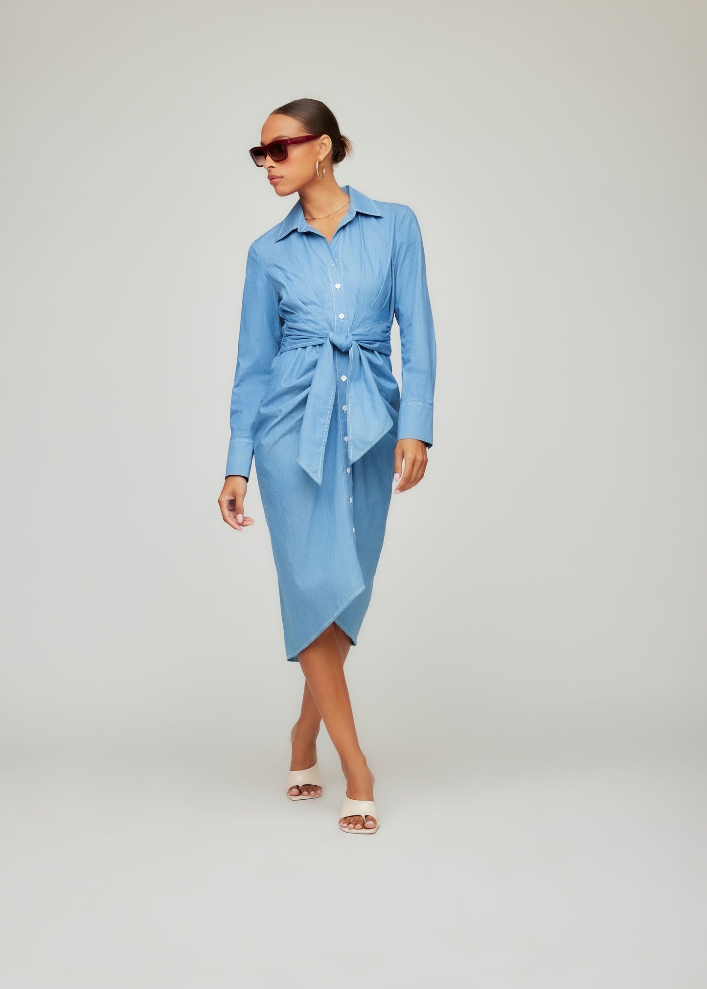 Rayleen Pleated Shirtdress