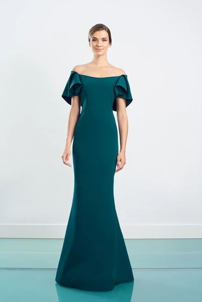 Off-the-Shoulder Trumpet Gown