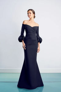 3/4 Puff Sleeve Gown