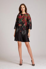Load image into Gallery viewer, Twill Floral Trapeze Dress