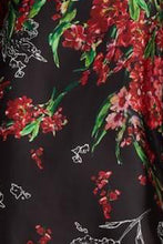 Load image into Gallery viewer, Twill Floral Trapeze Dress