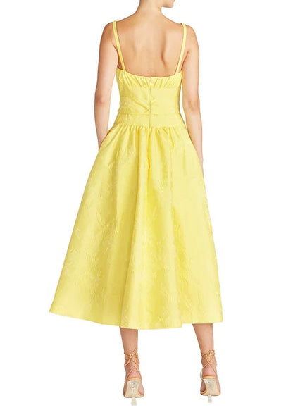 Sleeveless Jacquard Midi Dress