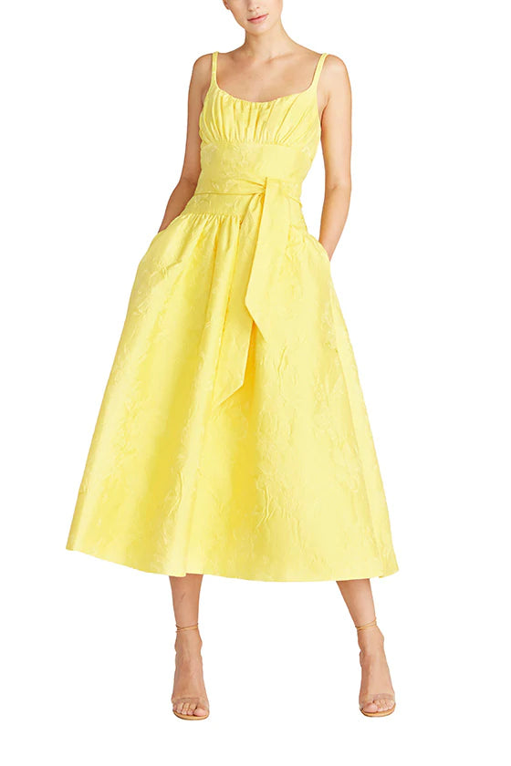 Sleeveless Jacquard Midi Dress
