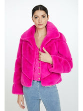 Load image into Gallery viewer, Chevron Panel Faux Fur