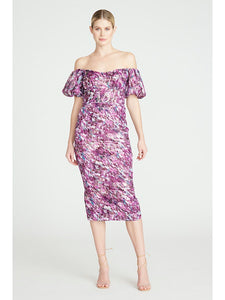 OFF THE SHOULDER MIDI DRESS