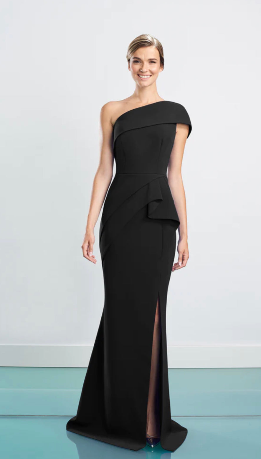 Black Off-the-Shoulder Gown