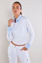 Load image into Gallery viewer, Joss Striped Crewneck Pullover With Poplin Collar