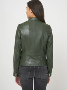 Fitted Leather Biker Jacket