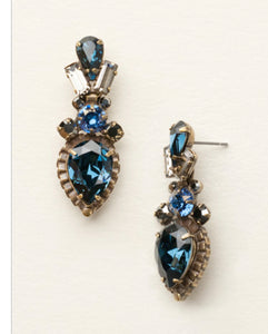 Pear Crystal Dangle Earrings