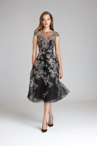 Sleeveless Tulle Lace and Applique Dress