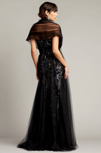 Tulle Shawl Fir Gown