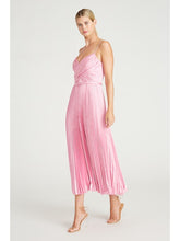 Load image into Gallery viewer, Pink Sleeveless Satin Midi Dress