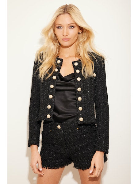 Karson Black Tweed Blazer