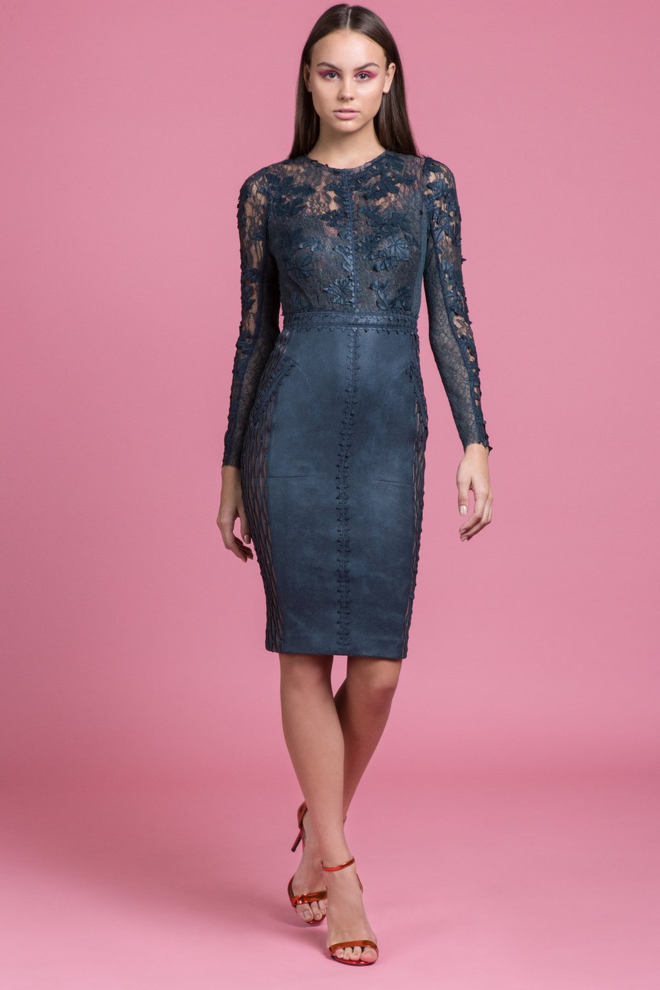 Leather & Lace Dress