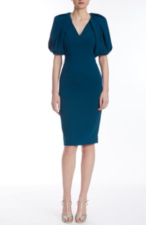 Pleated Sleeve Dress