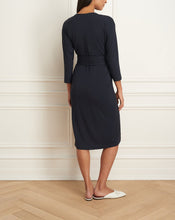 Load image into Gallery viewer, Navy Wrap Dress