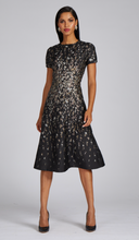 Load image into Gallery viewer, Floral Jacquard Cap Sleeve Dress