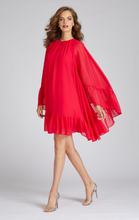 Load image into Gallery viewer, Chiffon Swing Cape Dress with Ruffle Hem