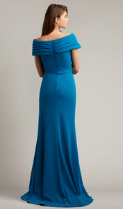 Marion Draped Crepe Gown