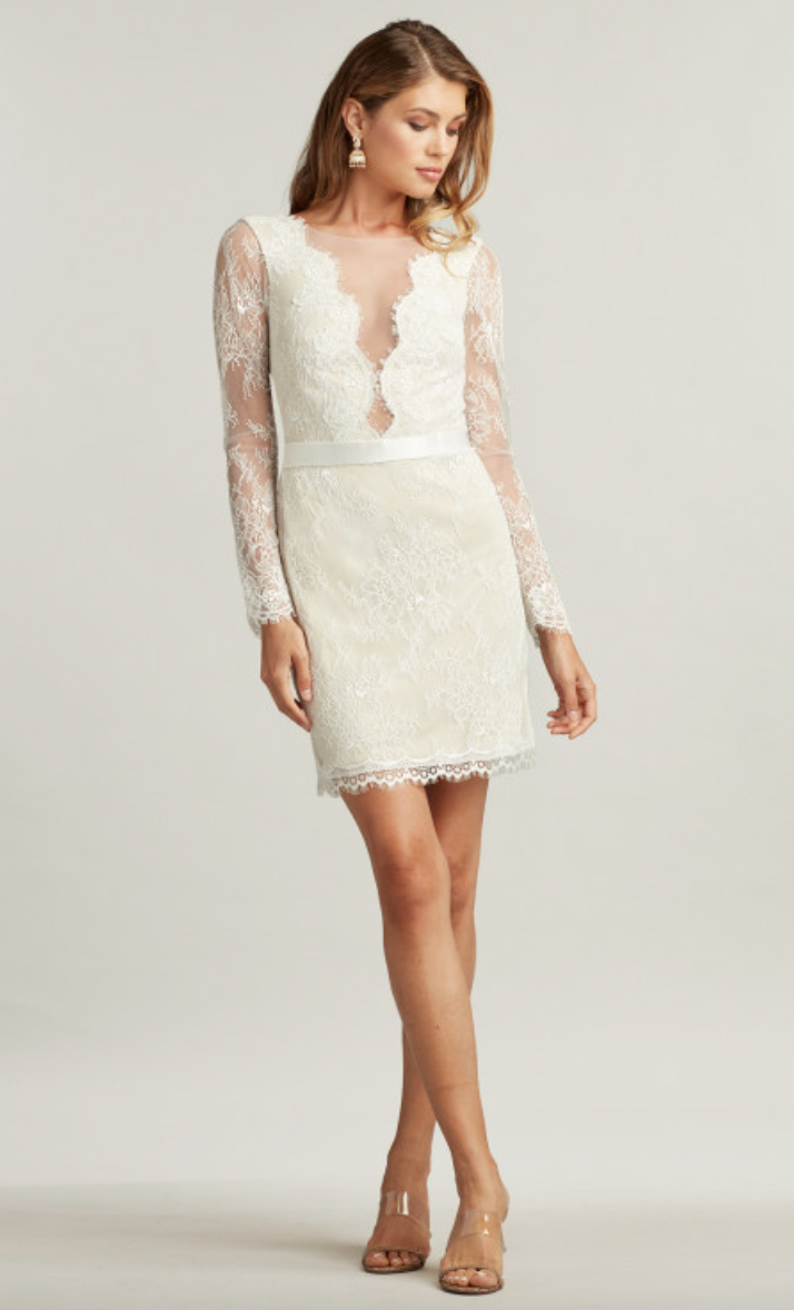 Lenaya Chantilly Lace Long-Sleeve Dress