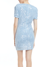 Load image into Gallery viewer, Sequin Center Ruche Dress