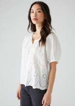 Load image into Gallery viewer, Short Sleeve Eyelet Top
