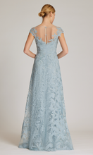 Load image into Gallery viewer, Tulle Gown With Leaf Pattern Embroidery