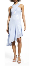 Load image into Gallery viewer, Light Blue Flounce Hem Mini Dress