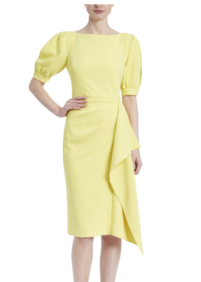 Professional Puff Sleeve Day Dress