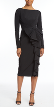 Load image into Gallery viewer, Bow Ruffle Scuba Cocktail Dress