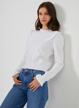 Load image into Gallery viewer, Crewneck Sweater with Ruffles