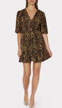 Load image into Gallery viewer, Elle Leopard Pleated Dress