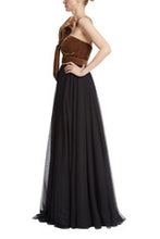 Load image into Gallery viewer, Classic Velvet Bow Bodice Gown
