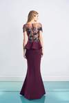 Load image into Gallery viewer, Embroidered Peplum Gown