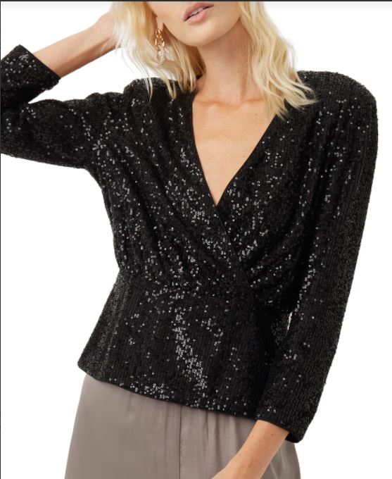 Eshka Sequin Wrap Top