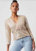 Load image into Gallery viewer, Eshka Sequin Wrap Top