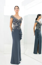 Load image into Gallery viewer, Graphite Floral Gown