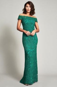 Deep Emerald Lace Gown