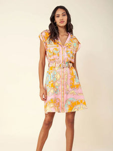 Daisie Belted Linen Dress