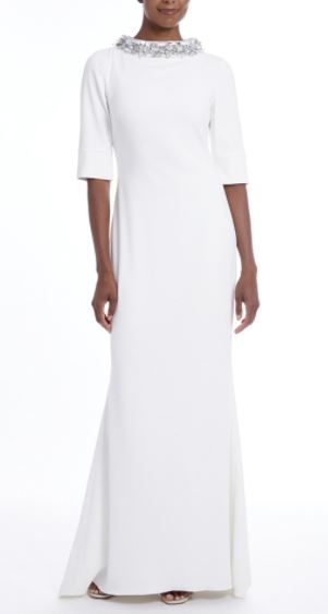 Beaded Collar Formal Gown