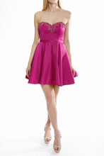 Load image into Gallery viewer, Magenta Sweetheart A-Line Dress