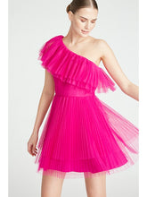 Load image into Gallery viewer, One Shoulder Tulle Short Dress