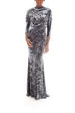 Load image into Gallery viewer, Textured Velvet Beaded Gown